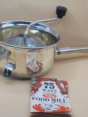 Vintage 7.25" diameter FOLEY FOOD MILL Stainless Steel Ricer Masher Strainer